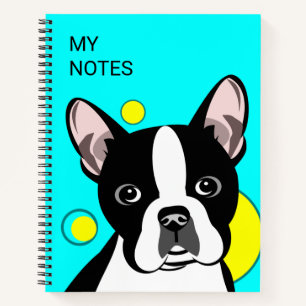 Cuaderno infantil de Boston Terrier lindo