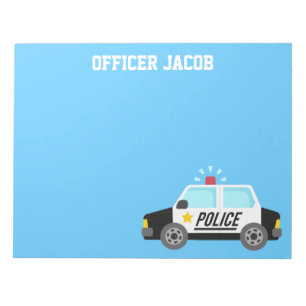 Cuaderno infantil de coche de policía clásico con 