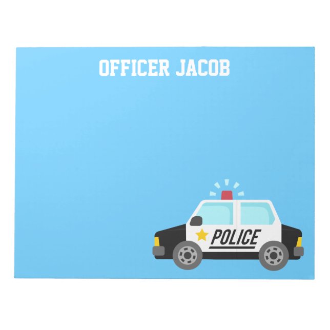 Cuaderno infantil de coche de policía clásico con  (Frente)