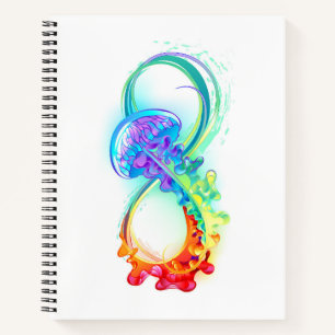 Cuaderno Infinidad con las medusas del arcoiris