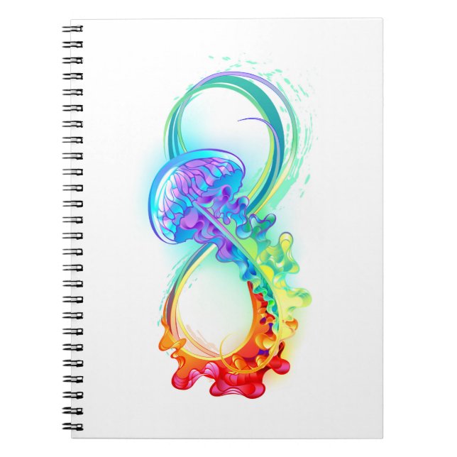 Cuaderno Infinidad con las medusas del arcoiris (Frente)