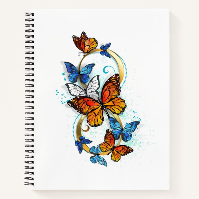 Cuaderno Infinidad de mariposas monarca (Anverso)