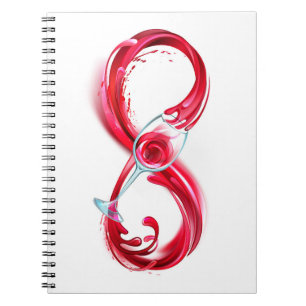 Cuaderno Infinito con vino Rojo