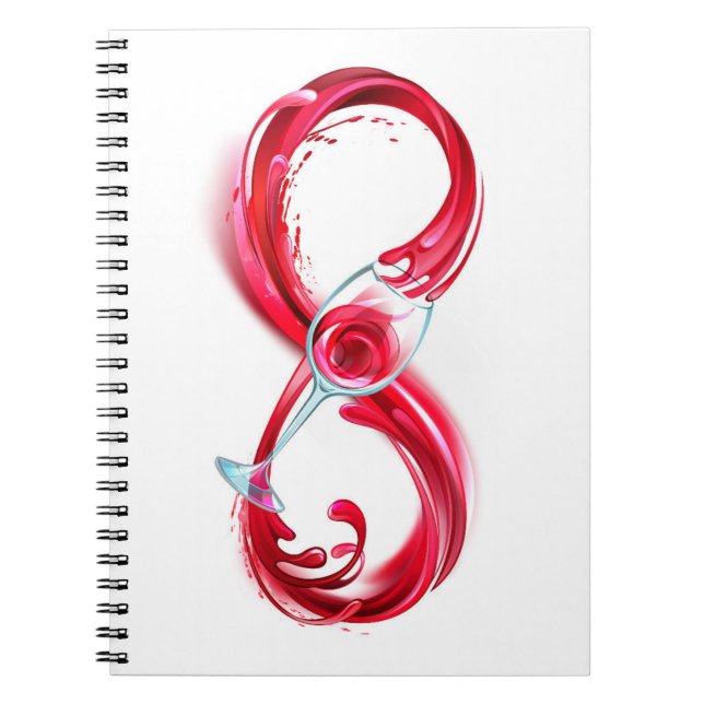 Cuaderno Infinito con vino Rojo (Frente)