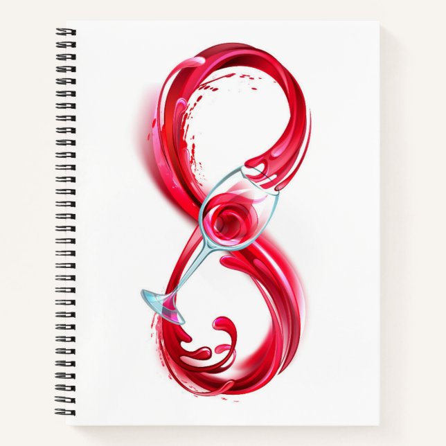 Cuaderno Infinito con vino Rojo (Anverso)