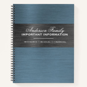 Cuaderno Información Familiar Importante Planificación Fami
