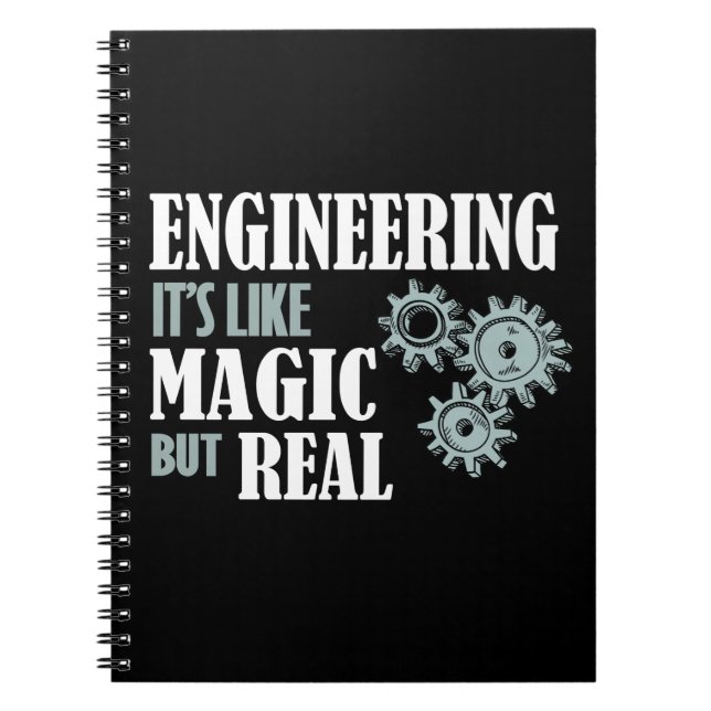 Cuaderno Ingeniería - Es como la magia pero real (Frente)