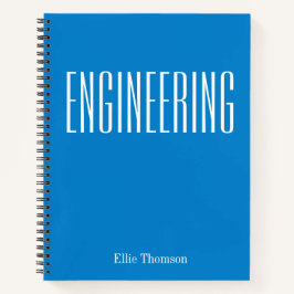 Cuaderno Ingeniería personalizada Papel gráfico simple azul