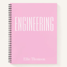 Cuaderno Ingeniería personalizada Papel gráfico simple rosa