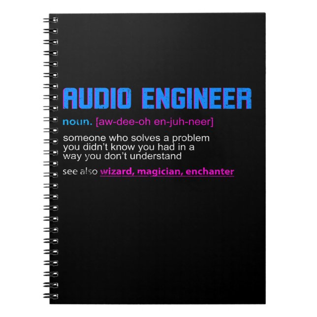 Cuaderno Ingeniero de audio divertido (Frente)