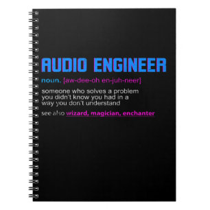 Cuaderno Ingeniero de audio divertido ingeniero de sonido