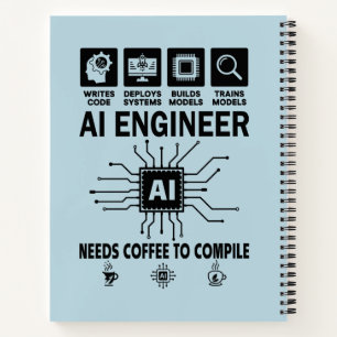 Cuaderno Ingeniero de IA divertido Programador de codificac