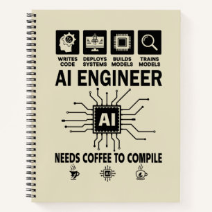 Cuaderno Ingeniero de IA divertido Programador de codificac