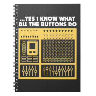 Cuaderno Ingeniero de sonido audio - placa giratoria de DJ