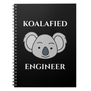 Cuaderno Ingeniero Koalafied Cute Koala Funny Job Pun