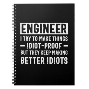 Cuaderno Ingeniero Que Trato De Hacer Las Cosas Una Prueba 