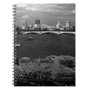 Cuaderno Inglaterra antigua Londres río Támesis horizonte c