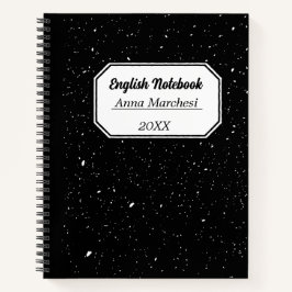 Cuaderno Inglés Costomazable Tradicional Blanco Y Negro