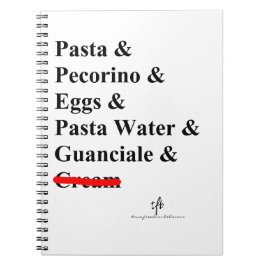 Cuaderno Ingredientes de pasta carbonara