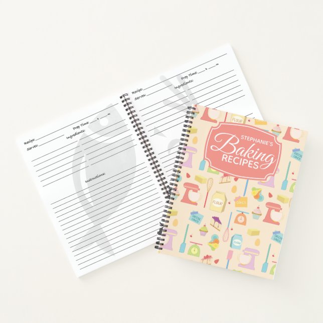 Cuaderno Ingredientes de Repostería Personalizados Receta F (Interior)