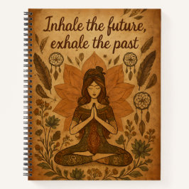 Cuaderno Inhale the Future, Exhale the Past – Boho Notebook