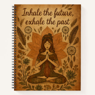 Cuaderno Inhale the Future, Exhale the Past – Boho Notebook