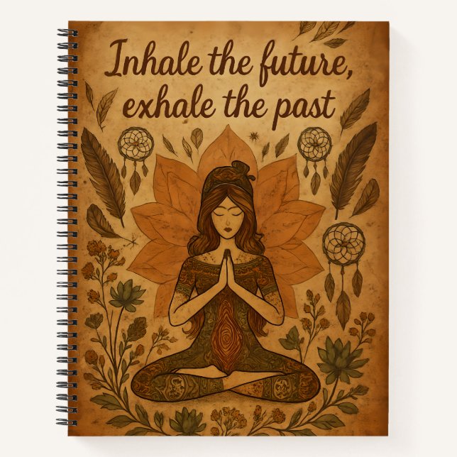 Cuaderno Inhale the Future, Exhale the Past – Boho Notebook (Anverso)