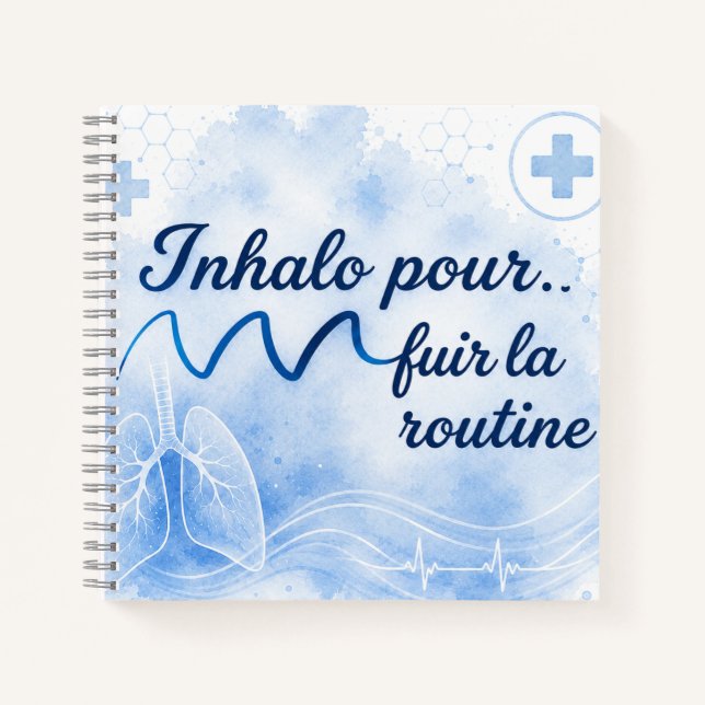 Cuaderno Inhalo pour fuir la routine (Anverso)