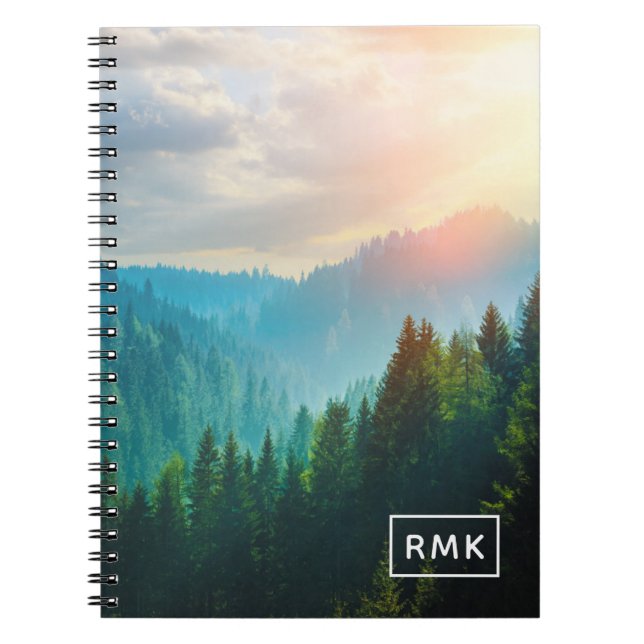 Cuaderno Inicial | Bosque de pinos en los Dolomitas, Italia (Frente)