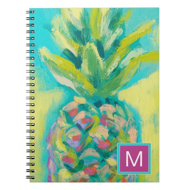 Cuaderno Inicial | Colorida piña tropical (Frente)