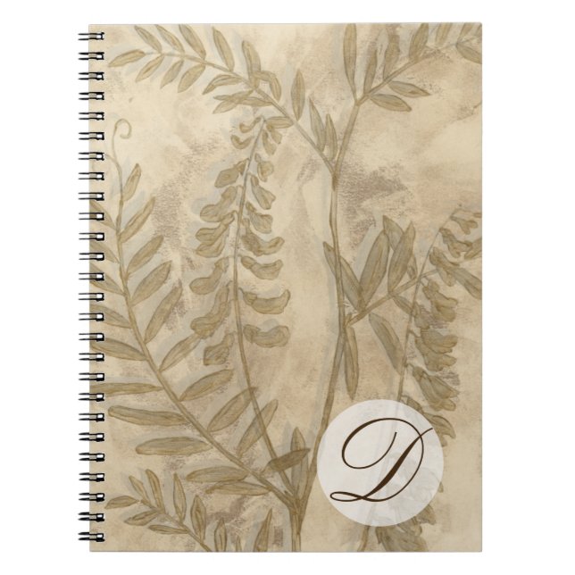 Cuaderno Inicial | Foliage dorado I (Frente)
