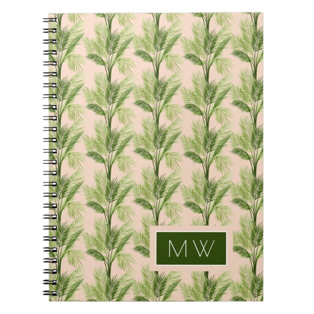 Cuaderno Inicial | Oasis interior | Patrón de árbol de palm (Frente)