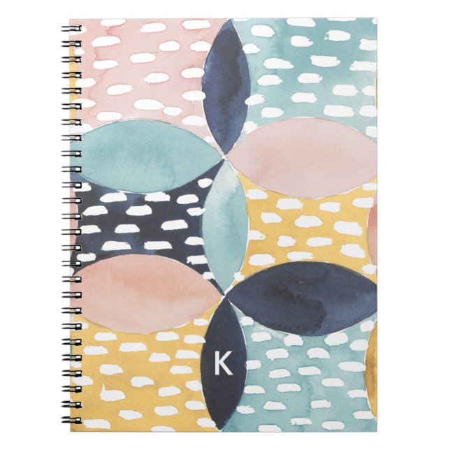 Cuaderno Inicial | Patrón de círculo abstracto (Frente)