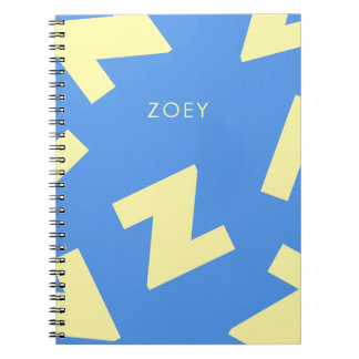 Cuaderno Inicial personalizada moderna, carta y nombre pers