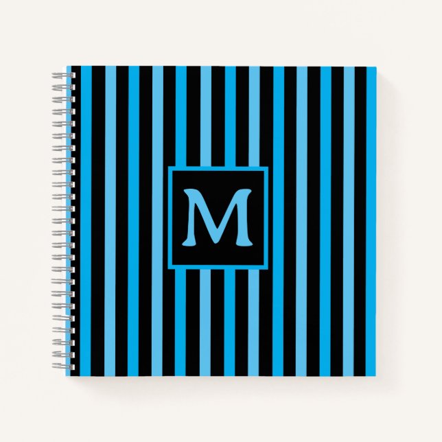 Cuaderno Inicial simple con tiras azules del cielo (Anverso)