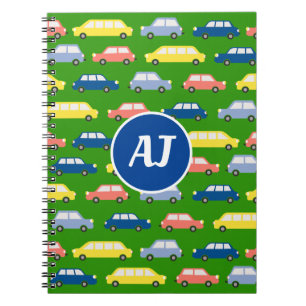 Cuaderno Iniciales de dibujos animados de coches