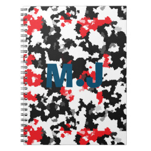 Cuaderno Iniciales De Edición Del Patrón De Resumen Blanco 