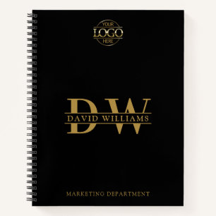 Cuaderno Iniciales de monograma de logotipo comercial y pro