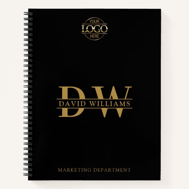 Cuaderno Iniciales de monograma de logotipo comercial y pro (Anverso)