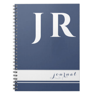 CUADERNO INICIALES DE PLANTILLA CLÁSICA AZUL Y BLANCA