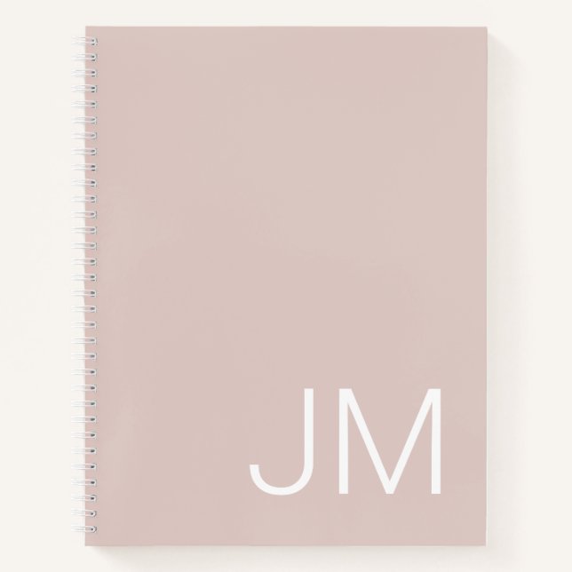 Cuaderno Iniciales Mayúsculas Monogramadas Sobredimensionad (Anverso)