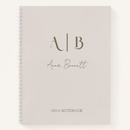 Cuaderno Iniciales monográficas Personalizados modernas den