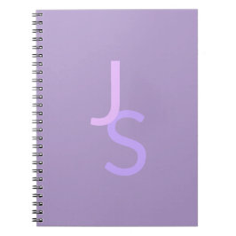Cuaderno Iniciales monogramadas modernas superpuestas | Mor