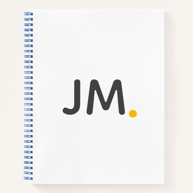 Cuaderno Iniciales negrita modernas | Monograma elegante de (Anverso)