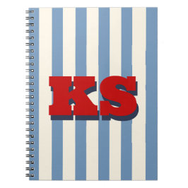 Cuaderno Iniciales personalizadas vintage americanas