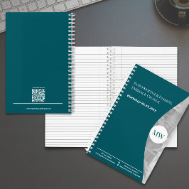 Cuaderno Iniciales Verde azulados empoderan su pasión para