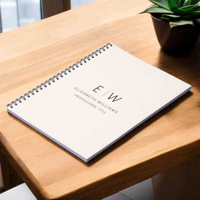 Cuaderno Inicio profesional de monograma neutro (Subido por el creador)