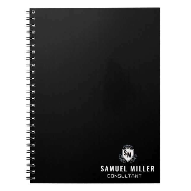 Cuaderno Initial Black and White Professional Monogram  (Frente)