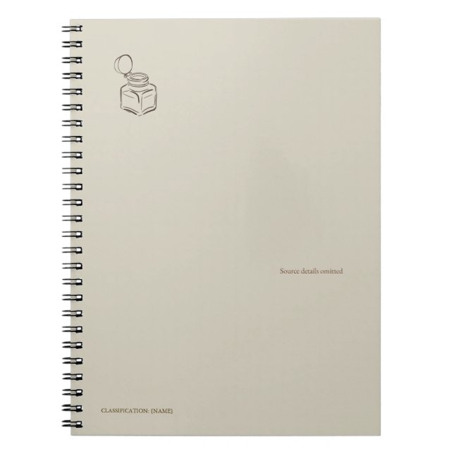 Cuaderno Ink pot- Forgotten Archive- Minimalist (Frente)