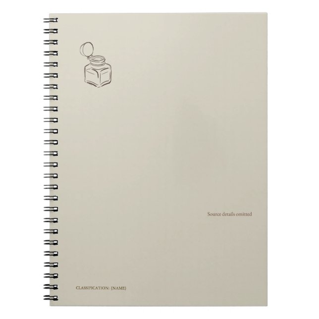Cuaderno Ink pot- Forgotten Archive- Minimalist (Frente)